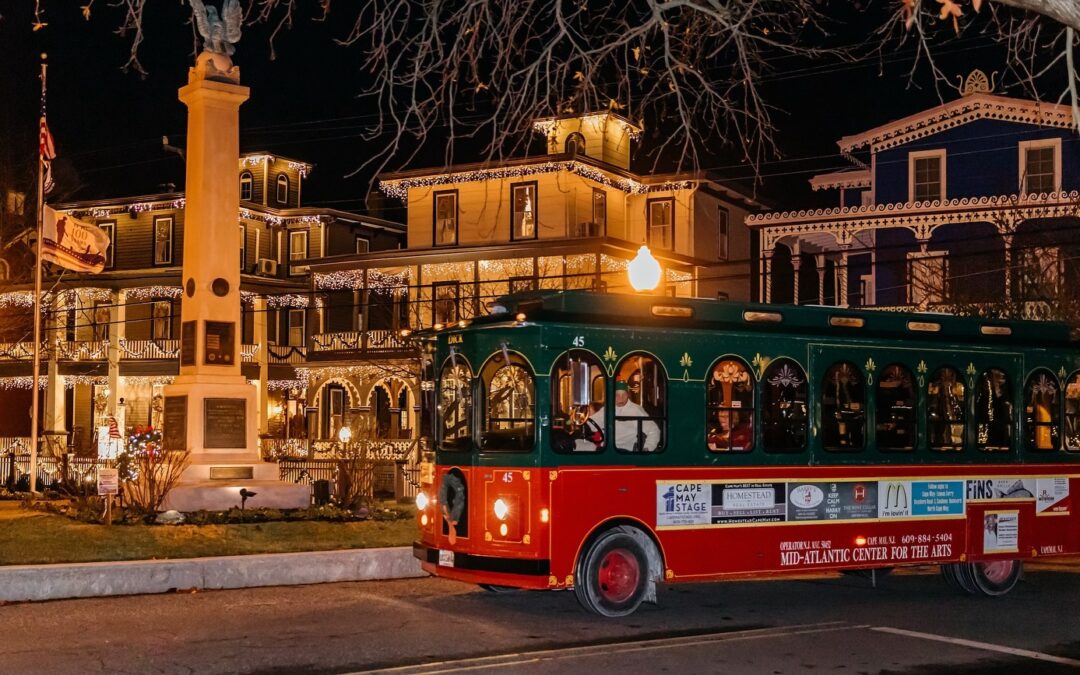 Book a beautiful Christmas tour through the heart of Cape May and take in the exquisite holiday lights and elegant Victorian architecture at CapeMayMac.org during your next visit to The Ashley Rose. Tours continue through January 1st.